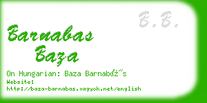 barnabas baza business card
